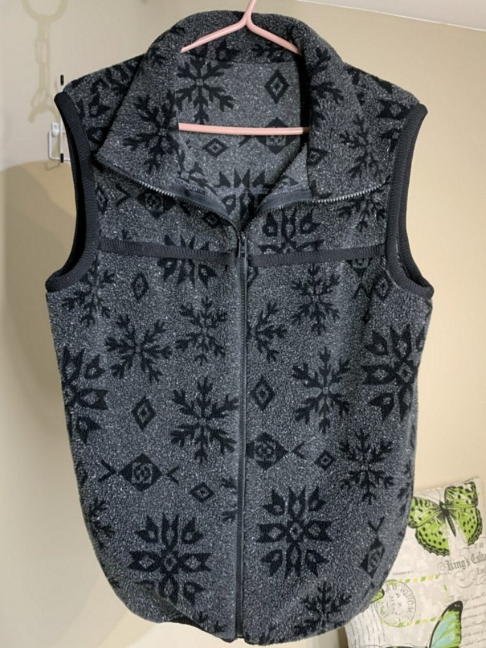 UNIQUE Handmade Sleeveless Fleece Jacket Size Small